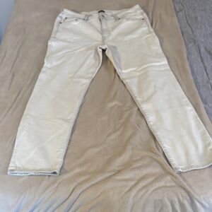 Express Men's Straight Jeans in Light Cream 34x30